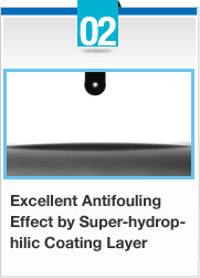 Excellent Antifouling Effect by Super-hydrophilic Coating Layer 
